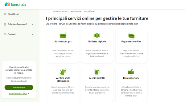 Iberdrola Area Clienti: tutti i servizi online