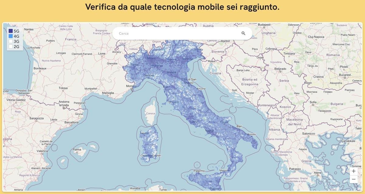 Fastweb Mobile Copertura Mappa