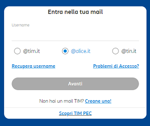Registrazione TIM Mail Registrazione TIM Mail