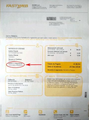 Cambio Operatore Fisso Codice Migrazione Cambio Operatore Fisso Codice Migrazione