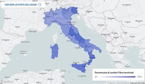 Mappa Fibra Ottica Fibra Ottica Copertura