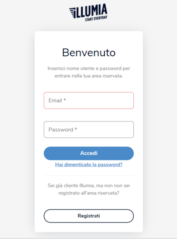 Illumia login area clienti